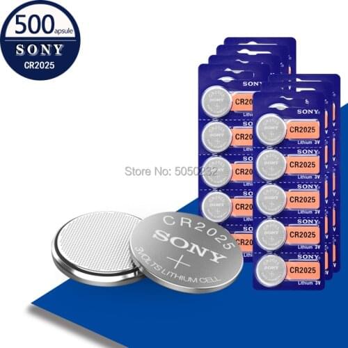 Original Sony 500pcs cr2025 ECR2025 BR2025 DL2025 KCR2025 LM2025 3v button battery coin lithium battery for watch toy toys