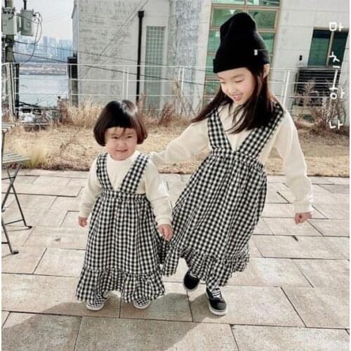 Dress Sleeveless Ankle Length Pullover A-line Solid Regular Cotton New Fashion Simple Sweet Spring Autumn Children Girls