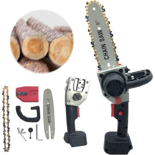 Portable Mini Cordless Chainsaw Garden Logging Chainsaw Woodworking Chain Saw without Battery Garden Supplies