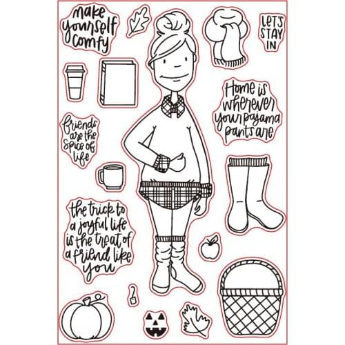 Girl Transparent Clear Silicone Stamp Seal DIY Scrapbooking photo Album A0441