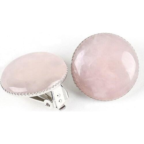 Drop shipping Popular earring female without ear hole earring individual character natural crystal gem earring summer beach