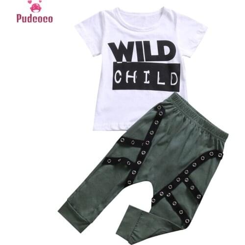 Pudcoco 2020 Summer Toddler Baby Boy Clothes Sets Vest Tops T-shirt Harem Camo Shorts Outfits Cotton Clothing 0-3Y