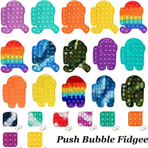 Push Bubble Fidgee Astronaut Graphics Childrens Puzzle Adult Decompression Toys Finger Bubble Music Press Board