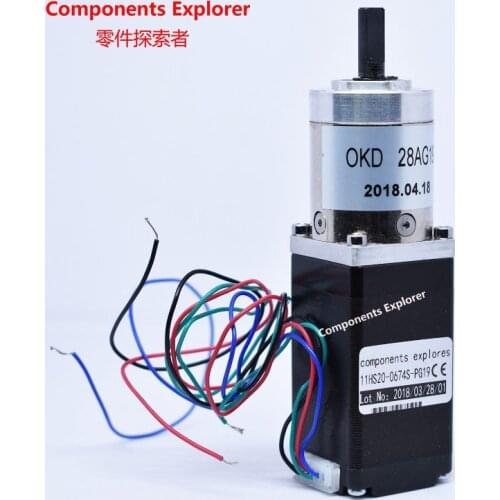 19:1 Nema11 Planet Gearbox Stepper Motor length 28mm Nema 11 Geared Stepper Motor