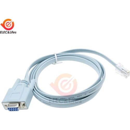 RJ45 Ethernet to RS232 DB9 COM Port Serial Female Routers Network Adapter Cable