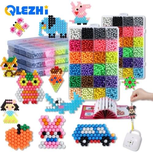 Water Sticky Beads Toy DIY String Aquabeads Magic Bead Toy DIY Educational Puzzle Children Aqua Bead Toys for Boys Girls