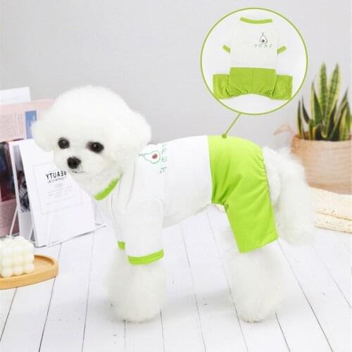Breathable Dog Clothes Jumpsuit Cute T-Shirts for Dogs Pajamas Pet Clothing for Yorkies Chihuahua Bichon Yorkies Pug Puppy Vest