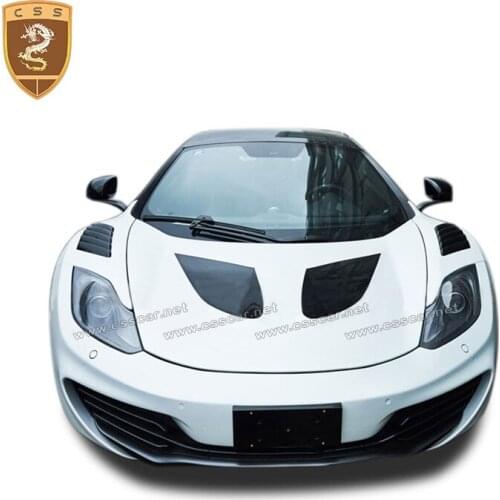 Commas For Mclaren MP4-12C 650S P1 Style Carbon Fiber Front Engine Hood Cover Car Bonnet Auto Accessories