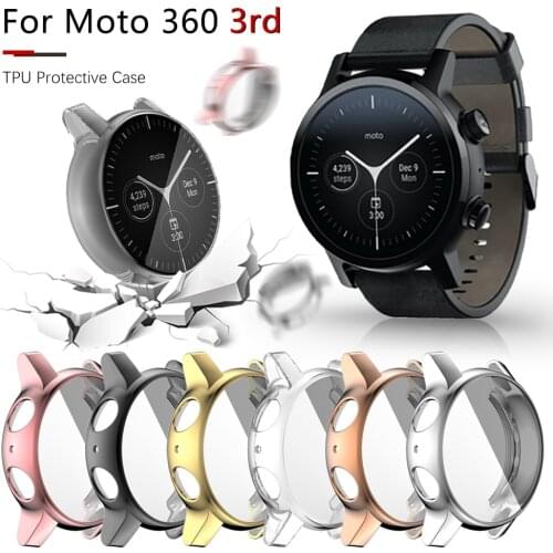 Screen Protector Case for Motorola Moto 360 3rd Gen Watch Ultra Slim Soft TPU Watch Cover for Gen 3 Gen3 Protective Bumper Shell
