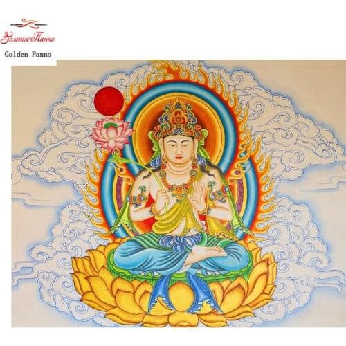 Golden PannoHOT 100% Full Area Highlight Diamond Needlework Diy Diamond Painting Kit Diamond Cross Stitch Religious Embroidery09