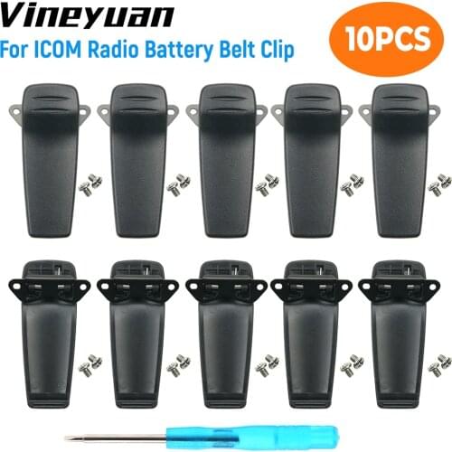 10Pcs Walkie Talkie Belt Clip for ICOM IC-F21GM IC-F21S IC-F22 IC-F22S IC-F22SR IC-F30FS IC-F30GT IC-F30GS IC-F31GT IC-F31GSS