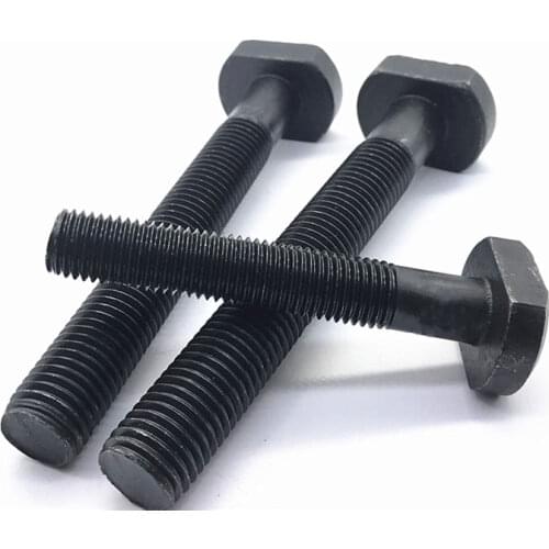 45# Steel T Shape Punch Milling Machine Screw Threaded Rod Clamping Cap Bolt 10pcs