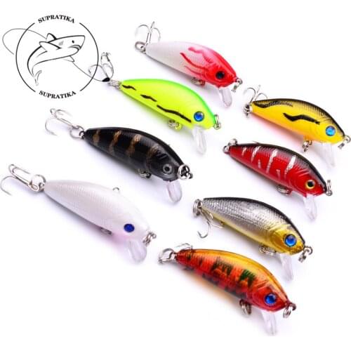 50mm/3.6g Hard Plastic Bait Fishing Bait Lures 10# Hook Minnow Rattle Wobbler Depth Dive Bass Salt Water Crank Bait Fishing Bait