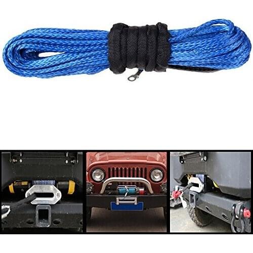 9mm x 30m Blue Synthetic Winch Line Cable Rope 17000 LBs with Sheath (ATV UTV 4X4 4WD OFFROAD)