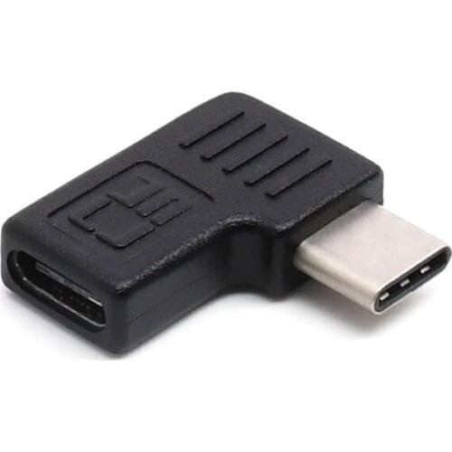 90 Degree Right & Left Angled USB 3.1 Type-C Male to Female Extension Adapter for Macbook Laptop & Tablet & Mobile Phone