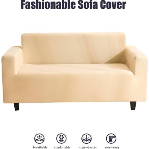 Solid Color High Elastic Sofa Cover 1/2/3/4 Seater Slipcovers Universal Size Removable Chair Covers Couch Covers For Living Room