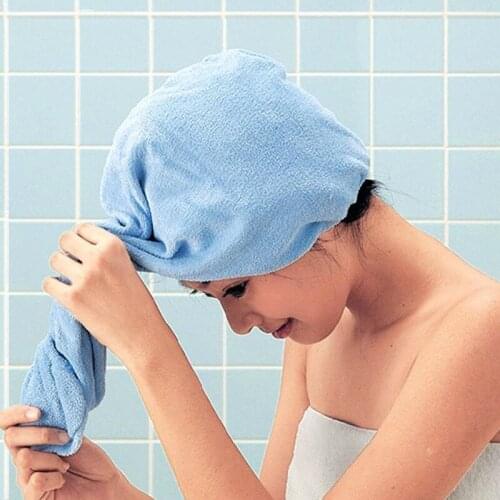 Home Bathroom Portable Ladies Magic Hair Drying Towel/Hat/Cap Quick Dry Bath #3479