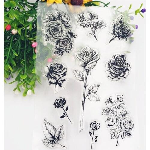 Hot selling Castle Rose flow alphabet transparent clear stamp / silicone seal roller stamp DIY scrapbook album / card production