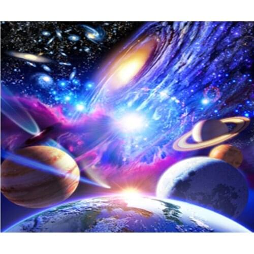 Painting By Numbers DIY Dropshipping 60x75 40x50cm Color Starry Sky Scenery Handmade For Living Room Wall Decor Oil Painting