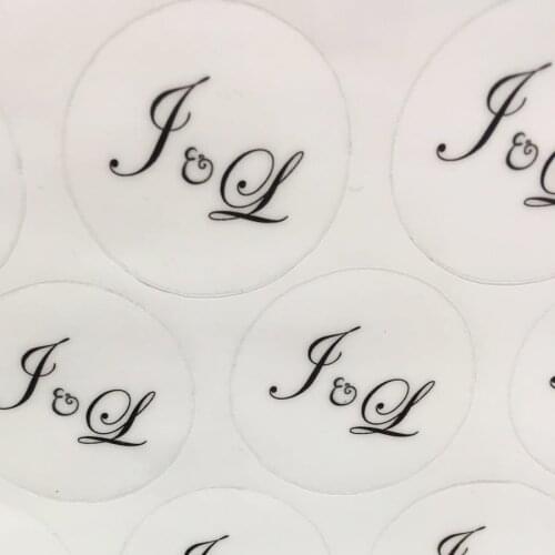 Customized Wedding Invitations Envelope Seals 3 cm - Set of 50