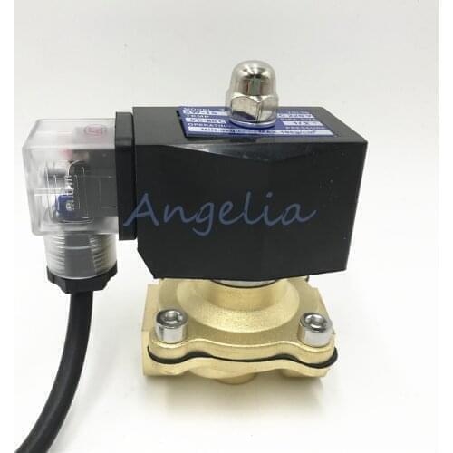 AC220V DC24V 1" BSP DN25 Brass Solenoid Valve For Water Air Normally Closed Energy Saving Module Not Hot 200 Hours Power Up