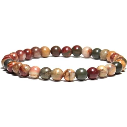 Minimalist 6mm Small Beaded Bracelet Mens High Quality Real Natural Stone Stretch Braslet Man Accessories Present For Boyfriend