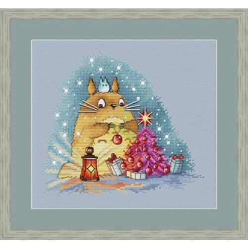 My Neighbor Totoro 12 Christmas Gifts Counted Cross Stitch 11CT 14CT DIY Chinese Cross Stitch Kits Embroidery Needlework Sets
