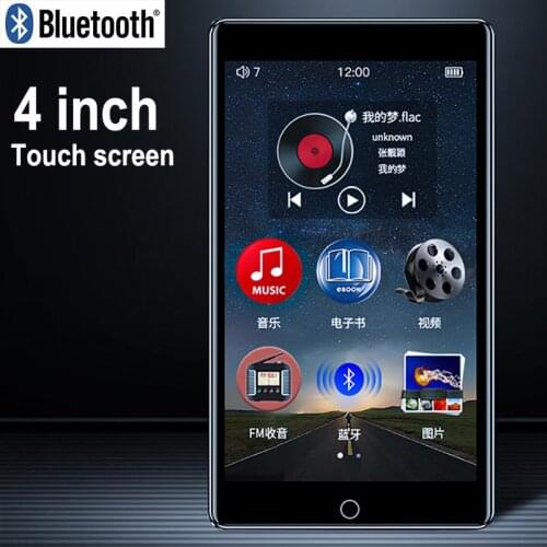 RUIZU H1 Full Touch Screen MP4 Player Bluetooth 8GB Video Player With Built-in Speaker Support FM Radio Recording Music E-book