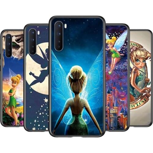 Soft TPU Disney Tinker Bell Silicone Cover For OnePlus Nord CE 2 N100 N10 9 9R 8T 8 7T 7 6T 6 5T Pro Black Phone Case