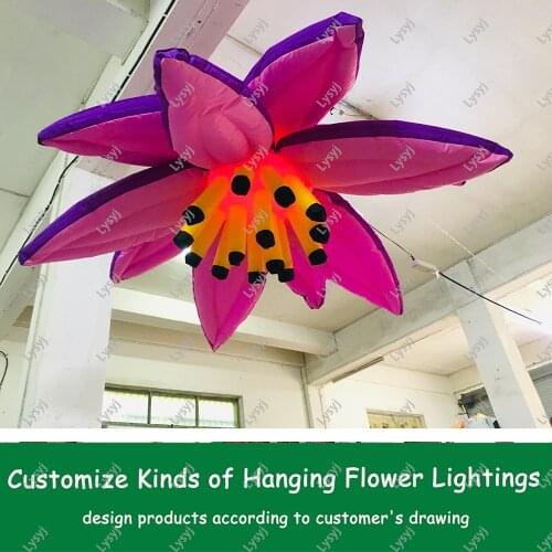 Personalized Size Inflatable Air Flower / Inflatable Rose Flower / Inflatable Hanging Flower with LED toys