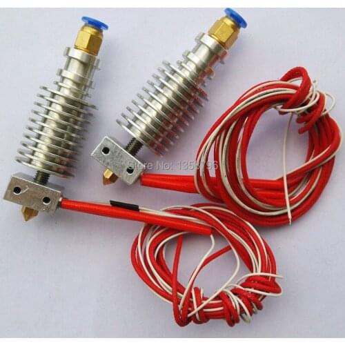 Wholesale 2pcs/lot 2014 Newest 3D Printer J-head Hotend for 1.75mm/3.0mm Bowden Extruder 0.2mm/0.3mm/0.4mm Nozzle Optional