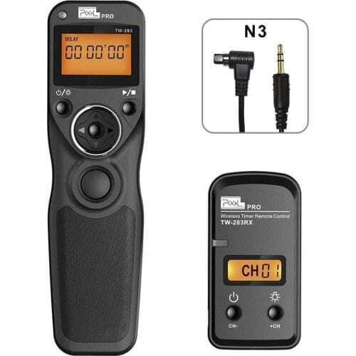 Pixel Wireless Remote Shutter Release Cable TW-283 N3 mer Remote Control Cord Compatible for Canon EOS-1D X Mark II, 1D X,etc