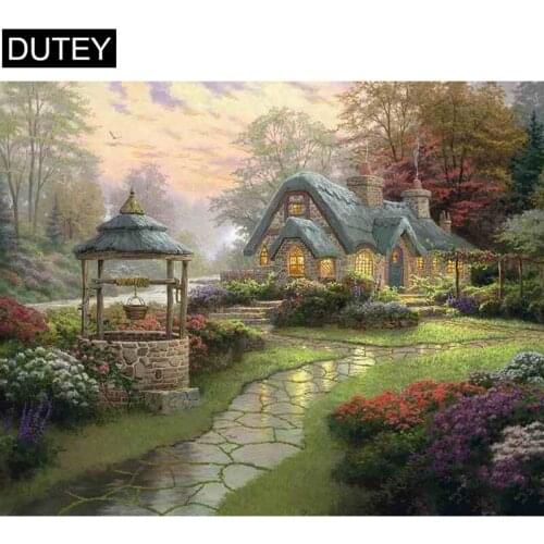 Full Square/Round Drill 5D DIY Diamond Painting"Wells Cottage"3D Diamond Embroidery Cross Stitch Mosaic Home Decor Gift JCC