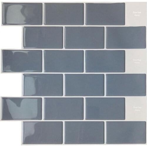 Hot Sale 60% Self Adhesive Backsplash Waterproof 3D Epoxy Tile Sticker DIY House Wall Decor