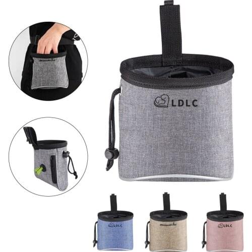 Portable Dog Training Treat Bag Reflective Puppy Snack Reward Waist Bag Pet Feed Pocket Walking Snack Pouch Detachable Supplies