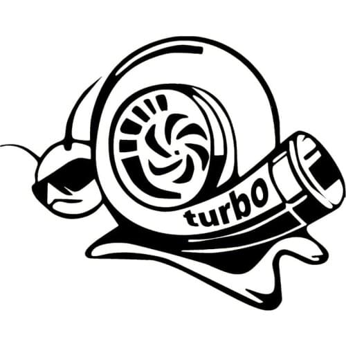 Vinyl Decal Funny Car Sticker Turbo Super Snail Black Silver for VAN RV SUV Car Stickers Decals Waterproof Occlusion Scratch