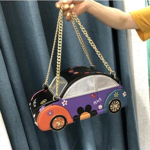 Vintage Car Style Purses And Handbags For Women Stitching Color Chain Totes Holiday Summer Party Clutch Pouch High Quality