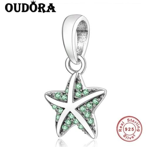 Fit Pandora Charms Bracelet Orignal 925 Sterling Silver Starfish Dangle Charm Pendant Beads Women DIY Jewelry Berloque Gift