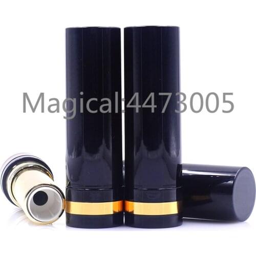 10/20/50/80pcs PP 12.1mm DIY Round Black Lipstick Tubes Lip Balm Containers Empty Plastic Cosmetic Containers Lip Rouge Bottles