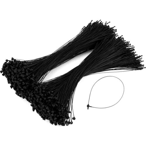 7 inch 1000 Pcs Black Snap Lock Pin Loop Plastic Tag Fastener Hook Ties plastic snap LOOP PLASTIC TAG FASTENERS for cloth tag