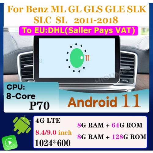 9" 8Core CPU 8G+128G Android 10 Car Radio Multimedia Player GPS Navigation for Mercedes Benz ML W166/GL X166 2012-2015 CarPlay