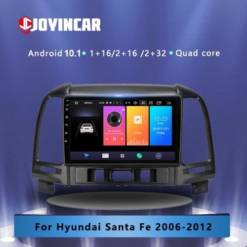 JOYINCAR Android 10.1 System 4Core Car Radio Multimedia Video Player For Hyundai Santa Fe 2 2006 2007 2008 2009-2012 GPS no dvd