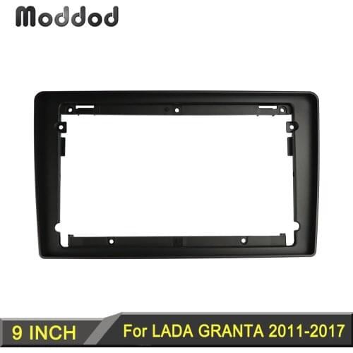 Car Radio Fascia Fit for LADA GRANTA 2011-2017 9 Inch Double Din Stereo Panel Dash DVD Player Install Surround Trim Panel Kit