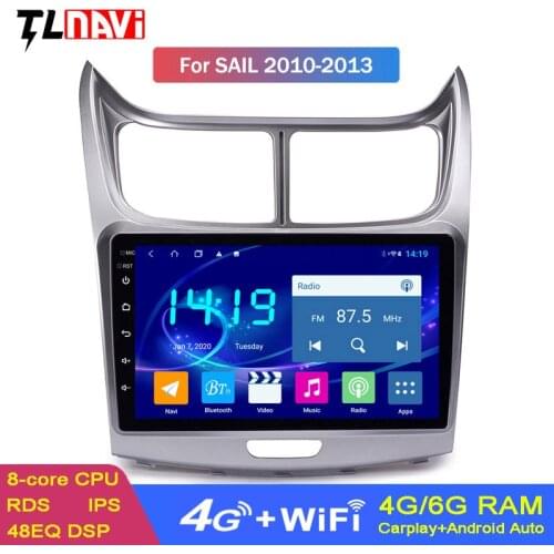 4G+64G 9 Inch Android 9.0 Car Dvd Gps Player for Chevrolet SAil 2010-2013 Radio Video Navigation Bt Wifi