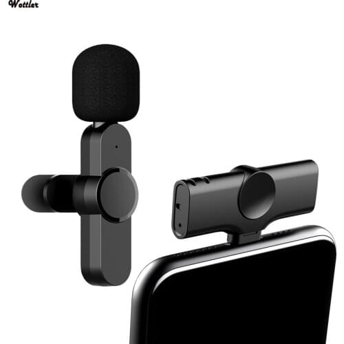 Rechargeable Wireless Lavalier Microphone for iPhone Android Type C Phone Youtubers Facebook Live Broadcast Mic Phone Microfone