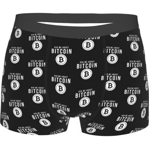 Bitcoin BTC Mining Bit Coin Investor Underpants Cotton Panties Male Underwear Sexy Shorts Boxer Briefs