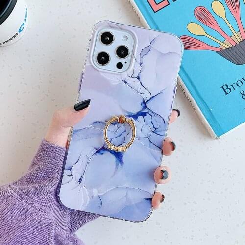 LOVECOM Gradient Marble Phone Case For Samsung A52 A72 A32 A51 A71 A12 A02S S20 S21 Plus S20 FE Note 20 Ring Holder Soft Cover