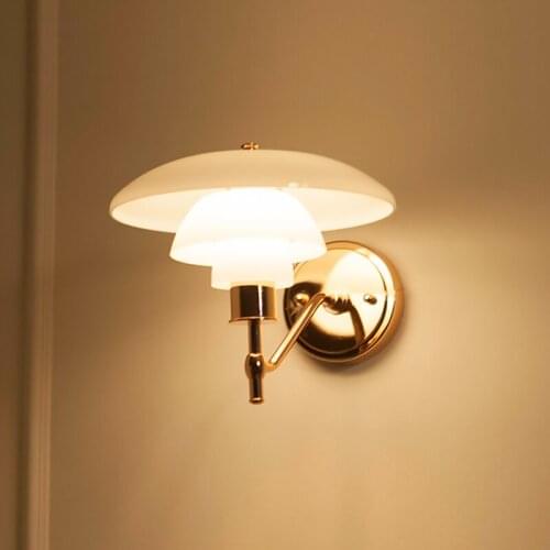 Danish Designer Triplex Glass Wall Lamp E27 Led Wall Sconces Light Fixtures Decor Bedroom Bedside Lamp Living Room Study Aisle