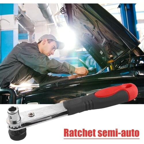 Double-Headed Ratchet Wrench Screwdriver Handle Bike Socket Wrench Kit Tool for Pilot Bits Hex Socket Wrench