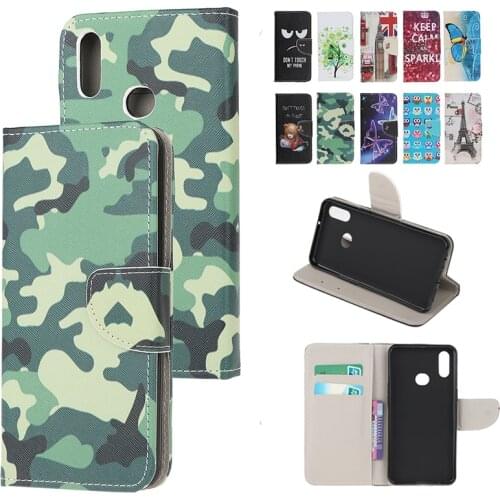 Cartoon Painted Wallet Card Slot Leather Case For Samsung Galaxy A22 A21 A20 A12 A11 A10 A9 A8 A7 A6 A5 A02 A01 S Plus 5G Cases